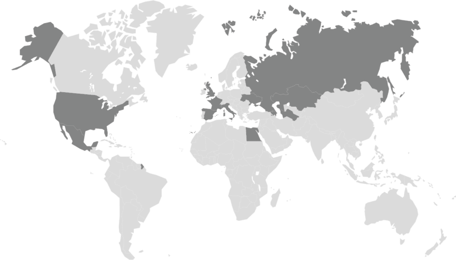 mapa proyectos alrededor del mundo